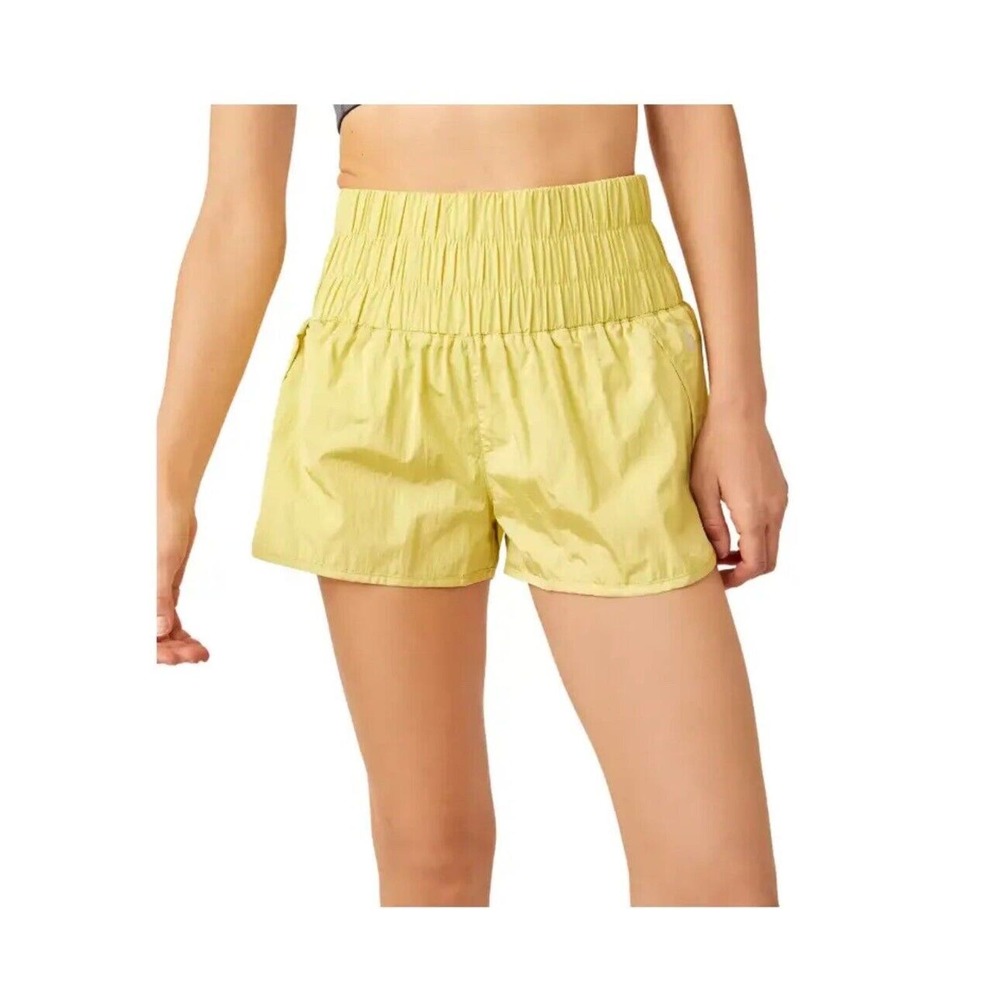 Free People Movement Way Home Shorts Women’s Size Small Pomelo Khaki FP - Picture 1 of 9